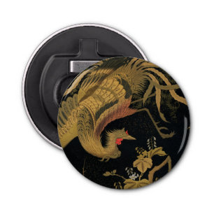 Golden Rooster Bird Japanese Classic Antique Bottle Opener