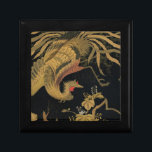 Golden Rooster Bird Japanese Classic Antique Gift Box<br><div class="desc">This gorgeous asian art rooster bird print is based on the Antique Japanese illustration,  Mythical Howo above the Kiri,  by G.A. Audsley-Japanese illustration. From the 1884 edition of The Ornamental Arts Of Japan.</div>