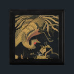 Golden Rooster Bird Japanese Classic Antique Gift Box<br><div class="desc">This gorgeous asian art rooster bird print is based on the Antique Japanese illustration,  Mythical Howo above the Kiri,  by G.A. Audsley-Japanese illustration. From the 1884 edition of The Ornamental Arts Of Japan.</div>