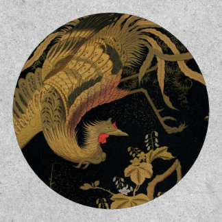 Golden Rooster Bird Japanese Classic Antique Patch