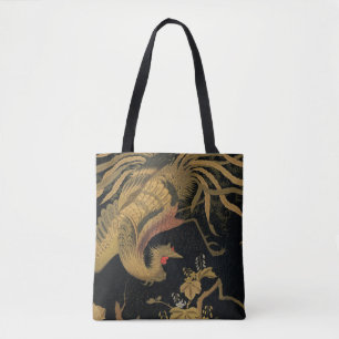 Golden Rooster Bird Japanese Classic Antique Tote Bag