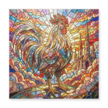 Golden Rooster of Light Crowing mosaic 