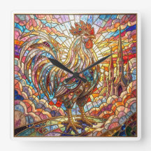 Golden Rooster of Light Crowing mosaic 
