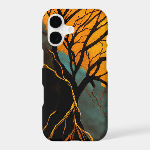 Golden Roots and Twilight Tree iPhone 17 Case