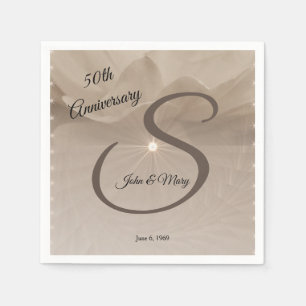 Golden Rose 50th Anniversary Napkins