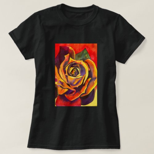 Golden Rose Art T_Shirt