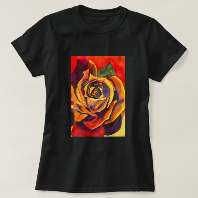 Golden Rose Art T-Shirt (Design Front)