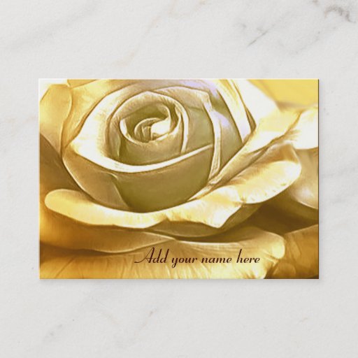 Customizable Golden Rose_ Business Cards