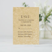 Golden Rose Damask 50th Anniversary RSVP (Standing Front)