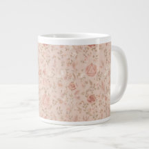 Golden Rose Delta 7 | Soft Peach Floral Mug