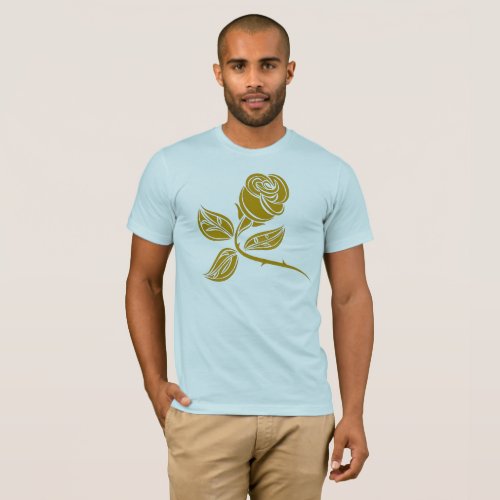 Golden rose design T_Shirt