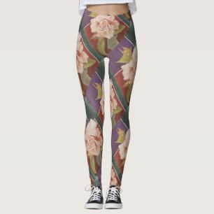 GOLDEN ROSE FLORAL LEGGINGS