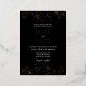 Golden Rose Garden Foil Invitation (Standing Front)