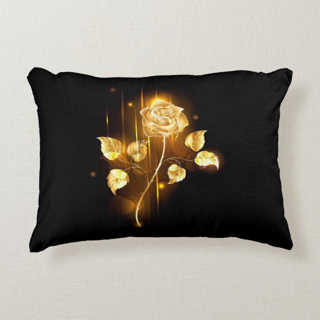 Golden rose ( gold rose ) accent pillow (Front)