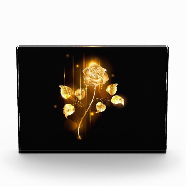 Golden rose ( gold rose ) acrylic award (Front)