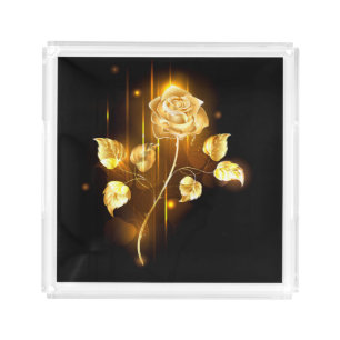 Golden rose ( gold rose ) acrylic tray