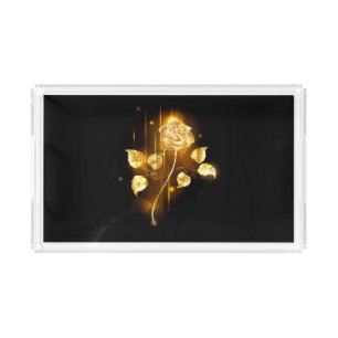 Golden rose ( gold rose ) acrylic tray