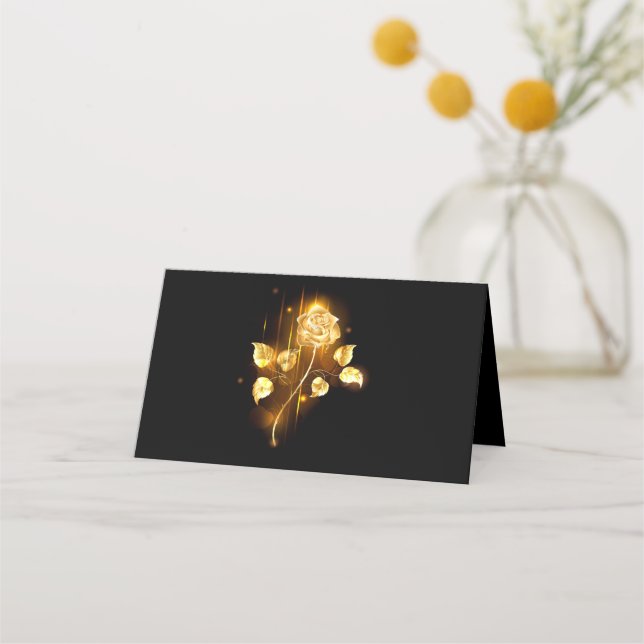 Golden rose ( gold rose ) appointment card (Front)