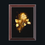 Golden rose ( gold rose ) award plaque<br><div class="desc">Glowing golden rose on a black background</div>