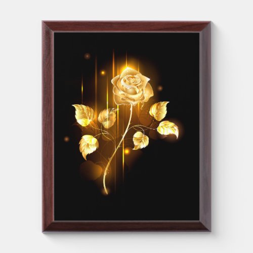 Golden rose  gold rose  award plaque