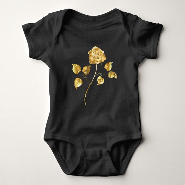 Golden rose ( gold rose ) baby bodysuit (Front)