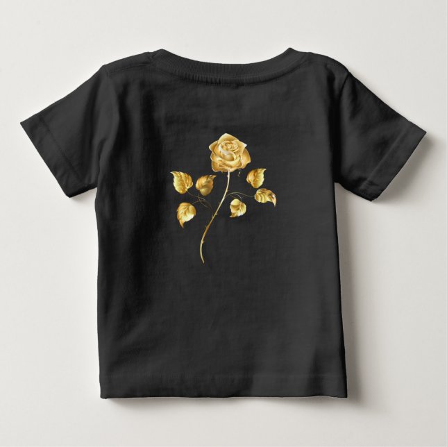 Golden rose ( gold rose ) baby T-Shirt (Back)