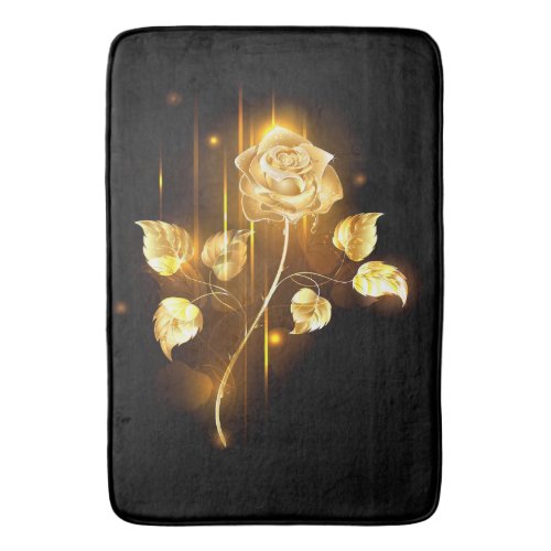 Golden rose  gold rose  bath mat