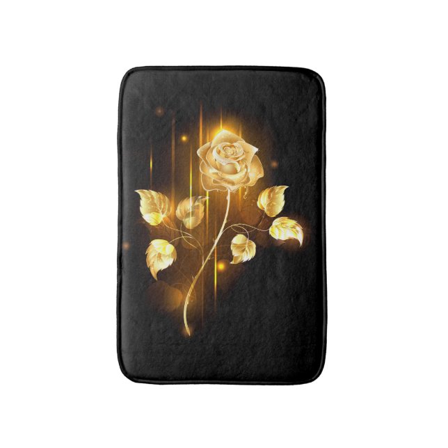 Golden rose ( gold rose ) bath mat (Front Vertical)
