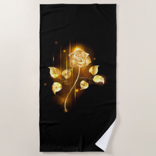 Golden rose ( gold rose ) beach towel