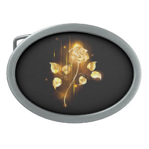 Golden rose ( gold rose ) belt buckle