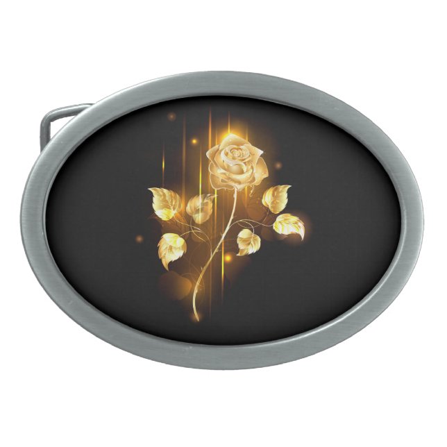 Golden rose ( gold rose ) belt buckle (Front)