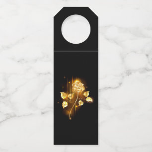 Golden rose ( gold rose ) bottle hanger tag