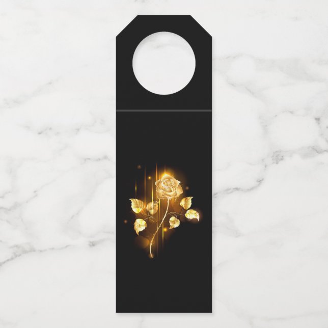 Golden rose ( gold rose ) bottle hanger tag (Front)