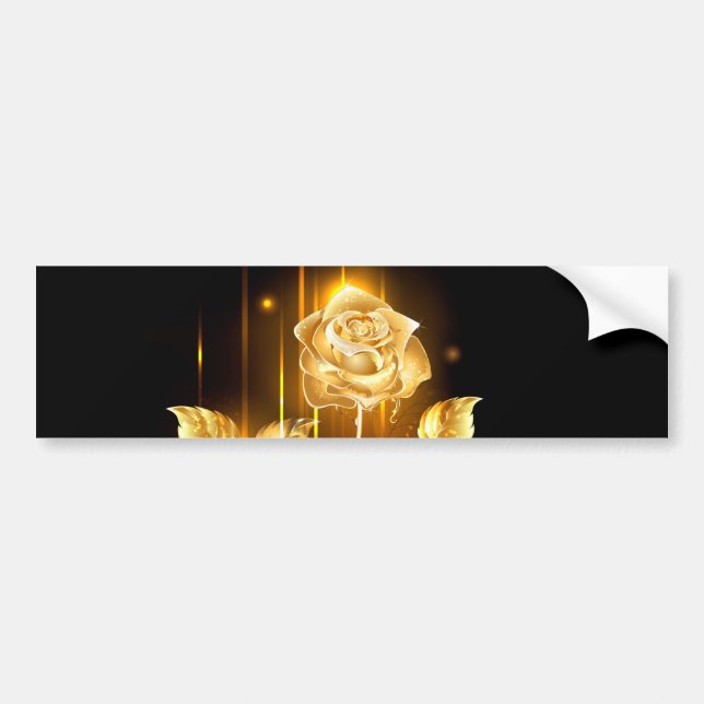 Golden rose ( gold rose ) bumper sticker (Front)