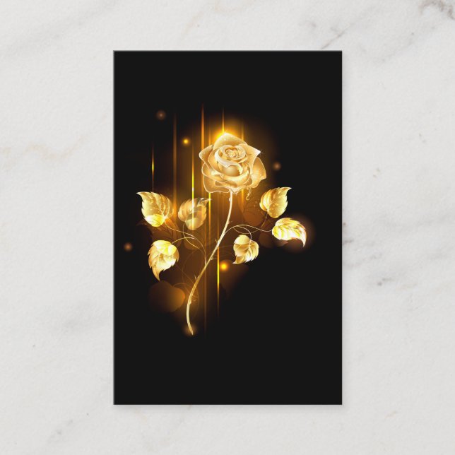 Golden rose ( gold rose ) business card (Front)