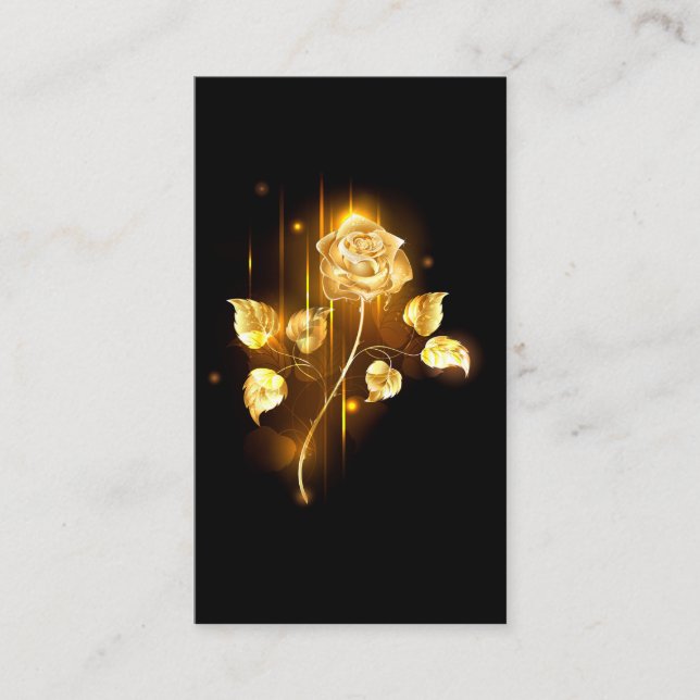 Golden rose ( gold rose ) business card (Front)