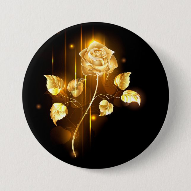 Golden rose ( gold rose ) button (Front)