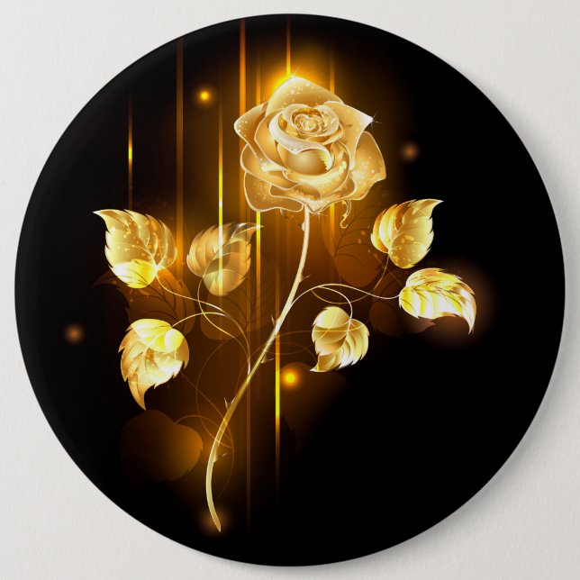 Golden rose ( gold rose ) button (Front)