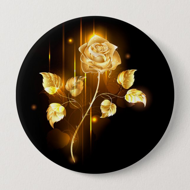 Golden rose ( gold rose ) button (Front)