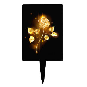 Golden rose ( gold rose ) cake topper