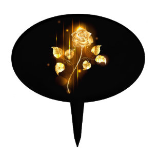 Golden rose ( gold rose ) cake topper