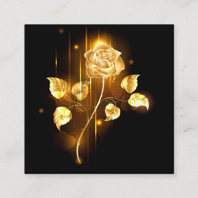 Golden rose ( gold rose ) calling card (Front)
