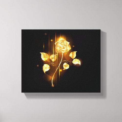 Golden rose  gold rose  canvas print