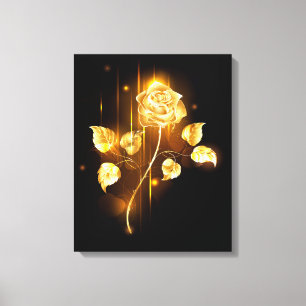 Golden rose ( gold rose ) canvas print