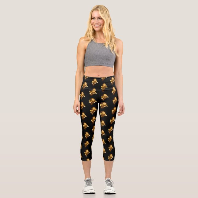Golden rose ( gold rose ) capri leggings (Front)
