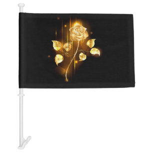 Golden rose ( gold rose ) car flag