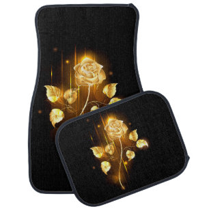 Golden rose ( gold rose ) car floor mat