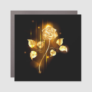 Golden rose ( gold rose ) car magnet
