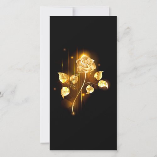 Golden rose  gold rose  card