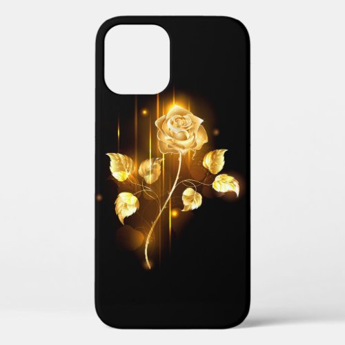 Golden rose  gold rose  iPhone 12 case